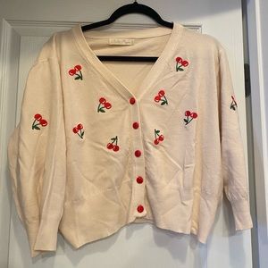 Offwhite cherry sweater